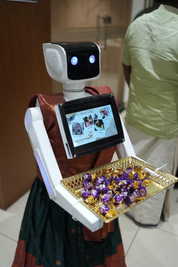 Service robot serving